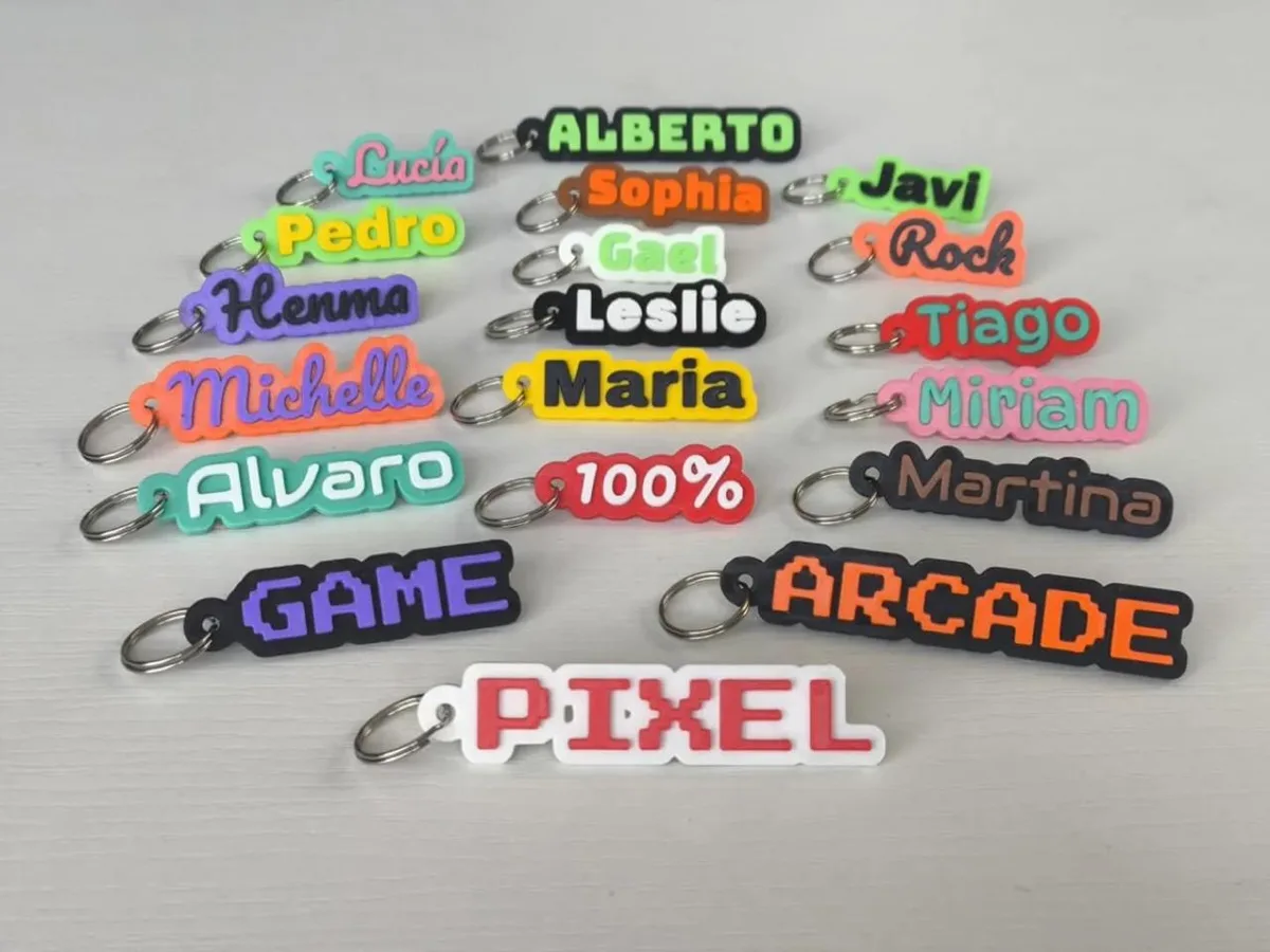 Chaveiro com palavras em 3D – impressão 3D personalizada UP Criativa, João Pessoa