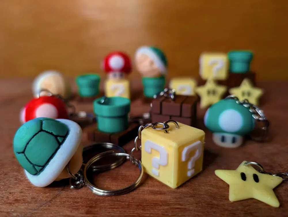 Chaveiros Super Mario em 3D – impressão 3D personalizada UP Criativa, João Pessoa