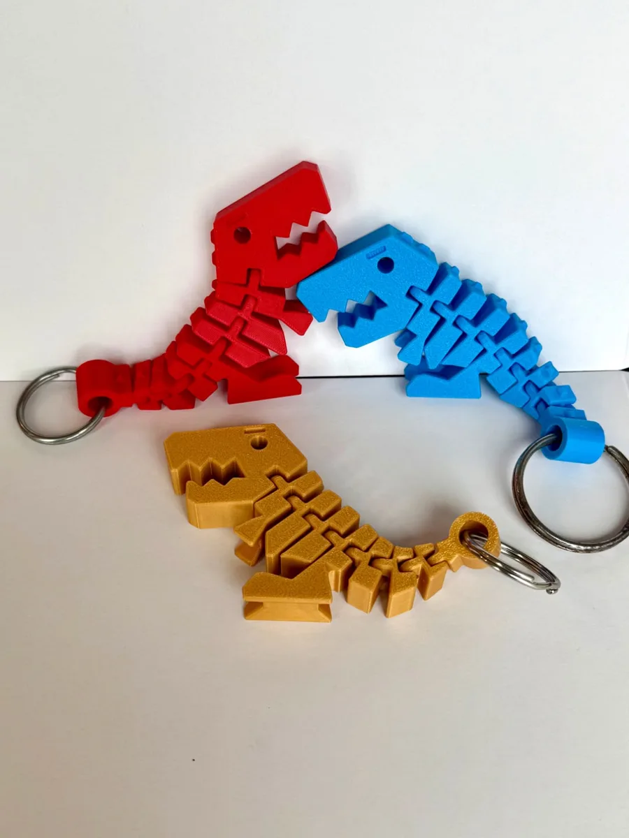 Chaveiro dinossauro articulado em 3D – impressão 3D personalizada UP Criativa, João Pessoa